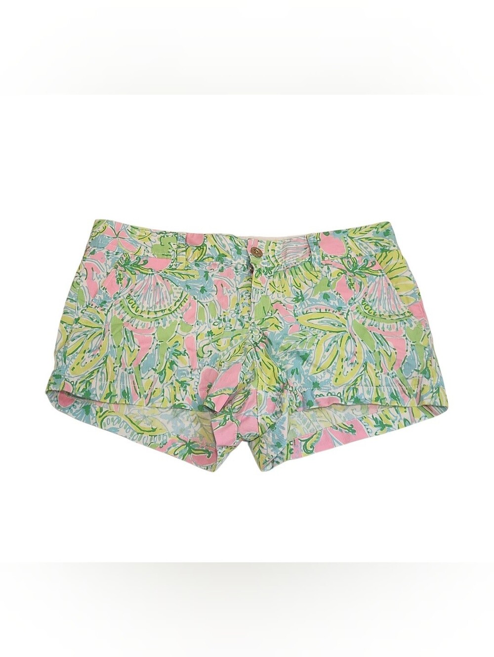 Lilly Pulitzer Walsh Short Women’s 14 Chino Corduroy Geometric Pockets